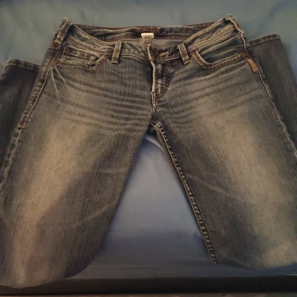 Size 28 Vintage Silver Low Rise Boot Cut Petite